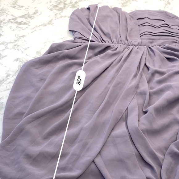 MM Couture by Miss Me Lavender Draped Sweetheart Neck Formal Dress size small - Picture 8 of 12